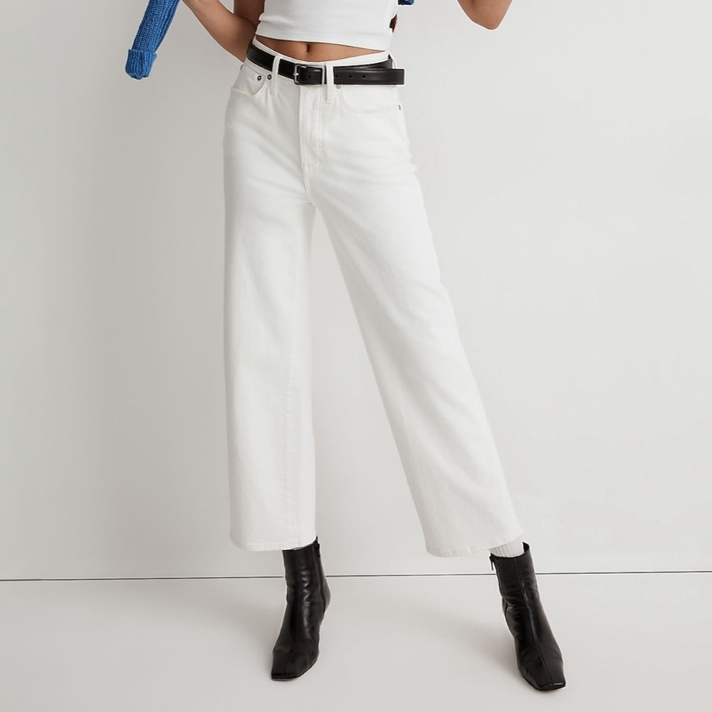 Madewell The Tall Perfect Vintage Wide-Leg Crop Jean in Tile White